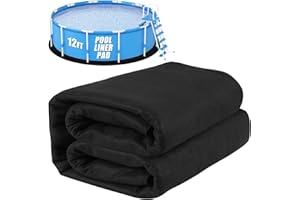VORIGY 2025 Upgraded Thicker Pool Pads for Above Ground Pool, 12 FT Pool Pad - Extend Pool Liner Life, Pool Liner Pad - Pool Mats for Pool Bottom - Puncture Resistant, Under Pool Padding