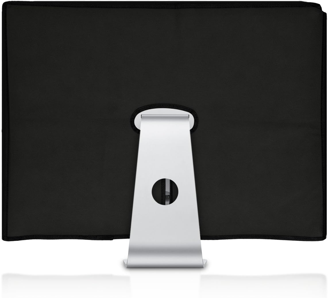 kwmobile Computer Monitor Cover Compatible with Apple iMac 27" / iMac Pro 27" - Don't Touch My Mac White/Black - Image 3