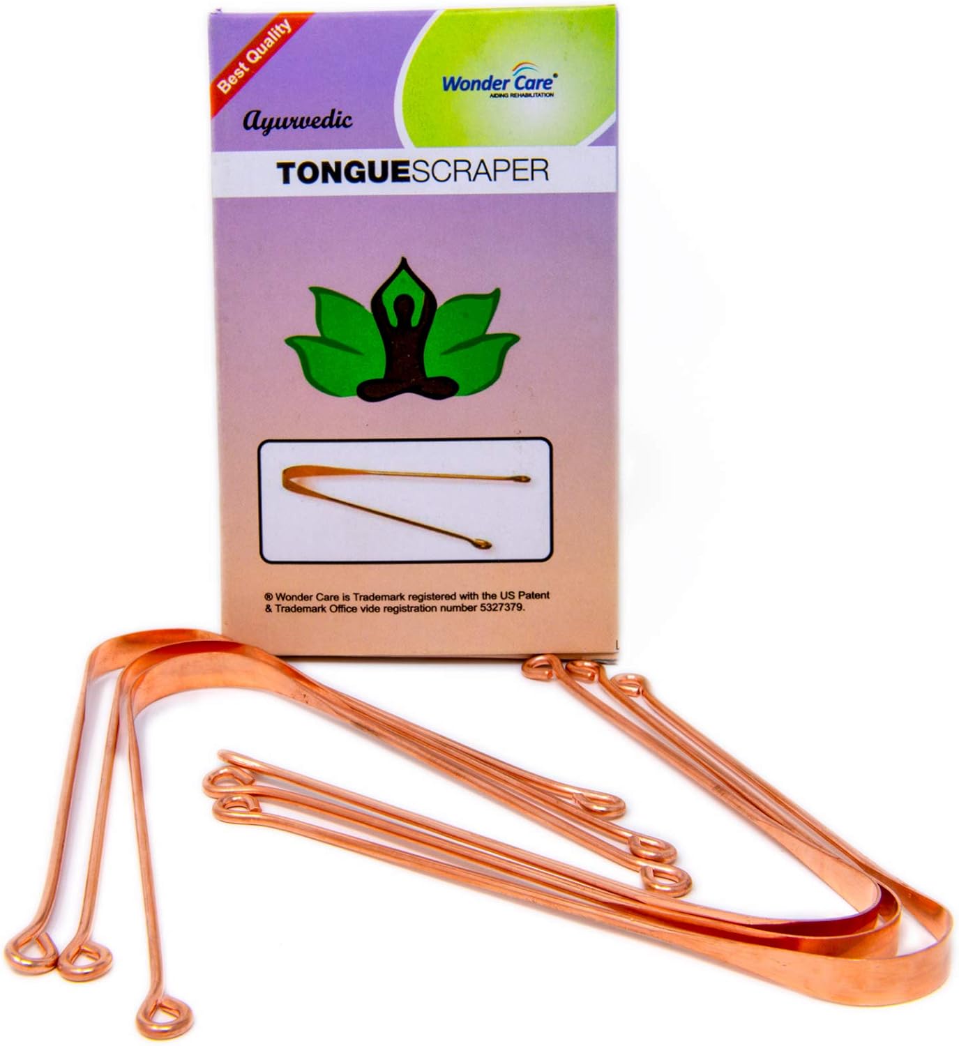 Wonder Care Tongue Scraper for Adults for Bad Breath Copper Tongue Cleaner for Oral Hygiene and Fresh Breath Pack of 6
