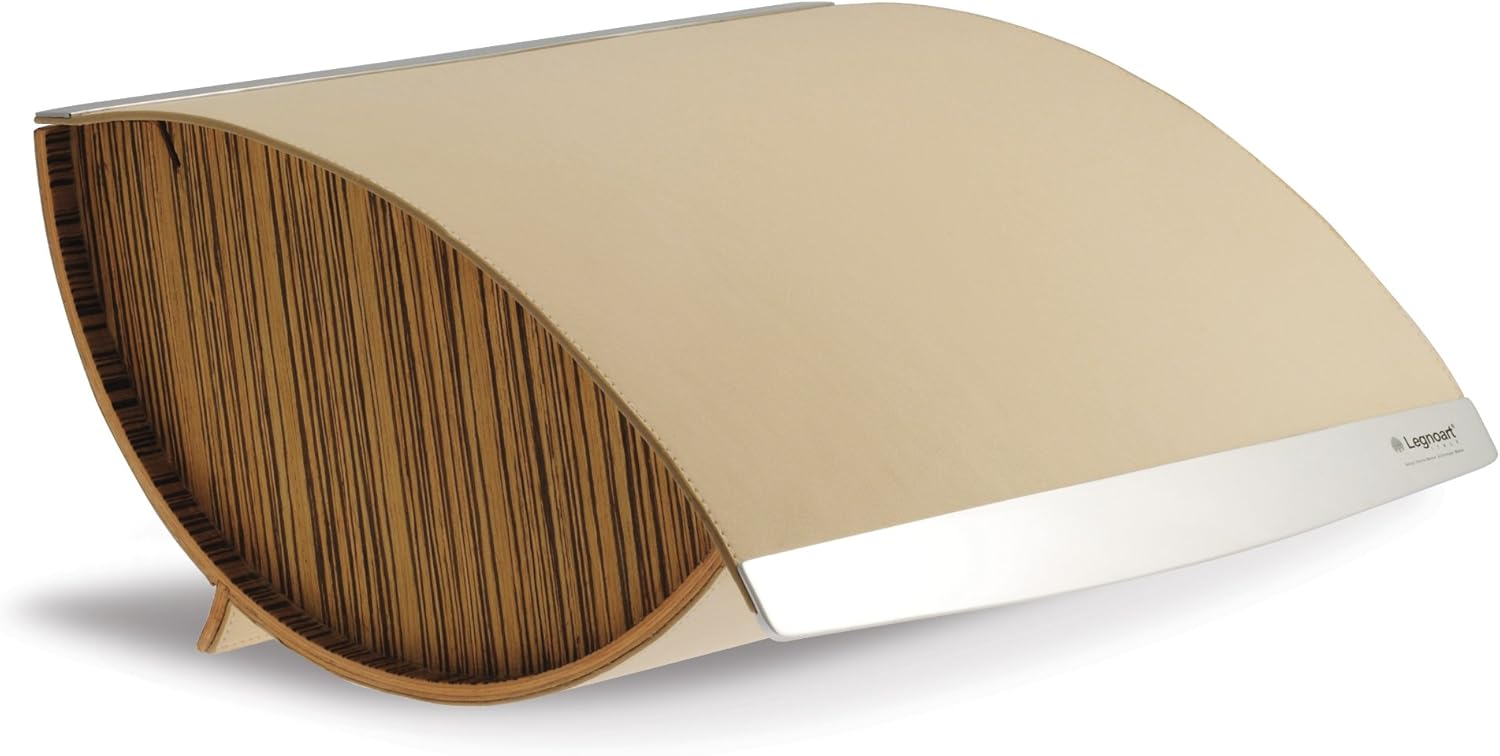 Legnoart BB3 Cabrio Brotkasten aus Zebraholz mit creme-beigem Öko