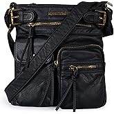 Montana West Crossbody Bag for Women Soft Washed Leather Multi Pocket crossbody handbags