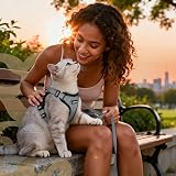 rabbitgoo Cat Harness and Lead Set Adjustable Escape Proof Harness Grey S view 9
