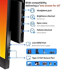Ingnok Portable Monitor, Ultra Slim 15.6 Inch FHD