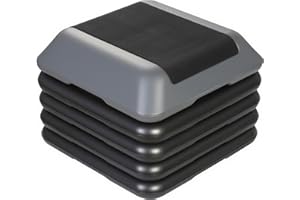 Smartxchoices 16 Inch Adjustable Aerobic Stepper Exercise Workout Step Platform Bench with 4 Risers 4"-6''-8''-10''-12' Height for Home Gym Fitness Training High Step Aerobics Platform