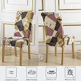 HZDHCLH Chair Covers Slipcovers 6 Pieces Stretch Removable Washable Dining view 3