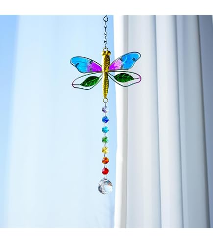 Attrape-Soleil Libellule Cristal - Décoration Fenêtre Feng Shui - Cadeau Mariage