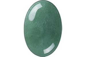 UFEEL Green Aventurine Palm Stone Crystal Natural Chakra Therapy Polished Healing Crystal Oval Pocket Gemstone for Anxiety Stress Relief