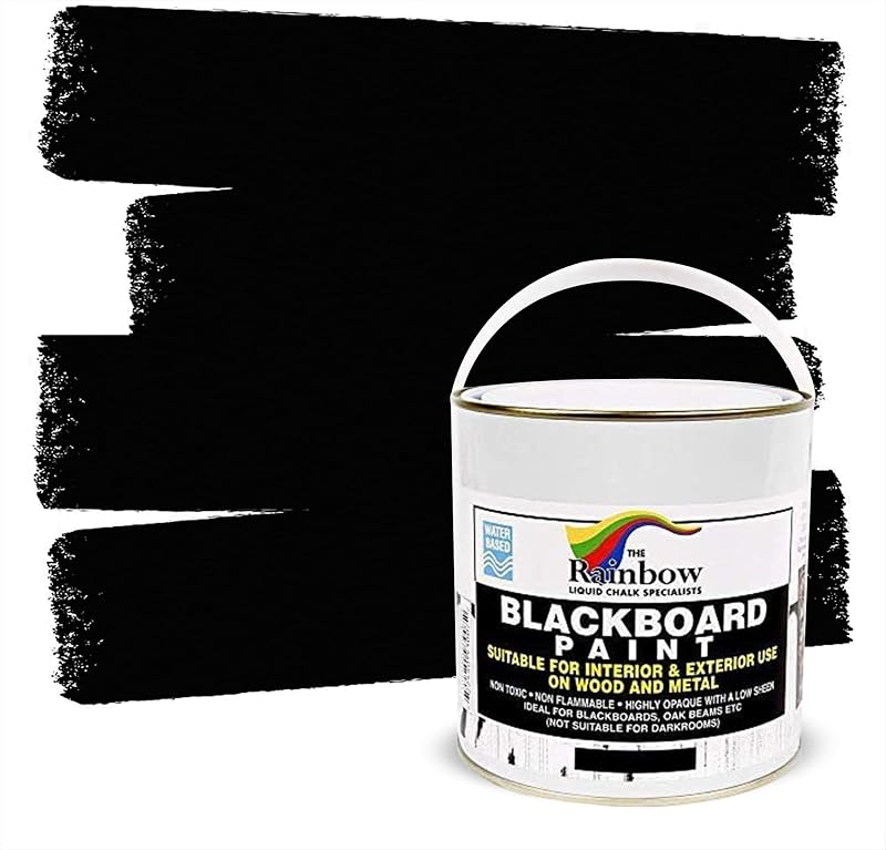 Rainbow Chalk Markers Ltd Blackboard Paint 1 Litre Water Based Weatherproof