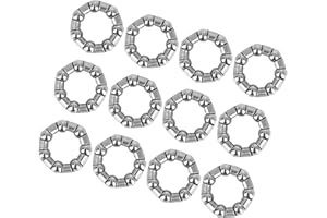 ACROPIX 25mm x 7 Ball Bicycle Bearing Cages Crank Bearings Rear Silver Tone - Pack of 12