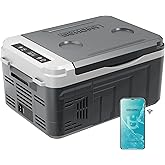 EUHOMY 12 Volt Refrigerator, 12 Quart (10L) Compressor Electric Cooler APP Control, Car Fridge 12/24V DC & 120-240V AC, Car R
