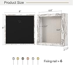 2 Packs 8x8 Shadow Box Frame with Linen Back
