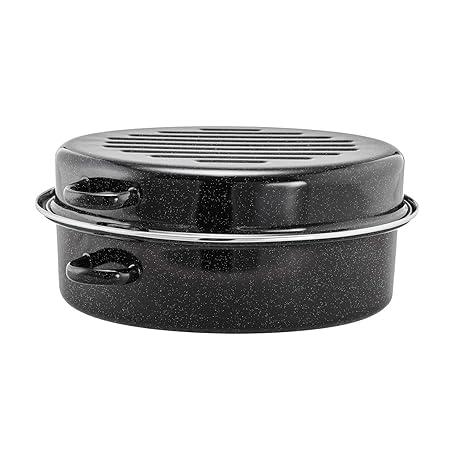 Steinbach Gänse- und Universalbräter | Größe ca. 40 cm | backofenfest bis 200 °C | emailliert | Bräter