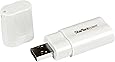 StarTech.com USB to Stereo Audio Adapter Converter - USB stereo Adapter - USB External sound Card - Laptop sound Card (ICUSBAUDIO), White, One Size