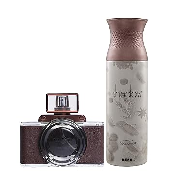 Maryaj Zoom Pour Homme Eau De Parfum Spicy Woody Perfume 100ml for Men and Ajmal Shadow Homme Deodorant Citrus Woody Fragrance 200ml for Men + 2 Parfum Testers FREE