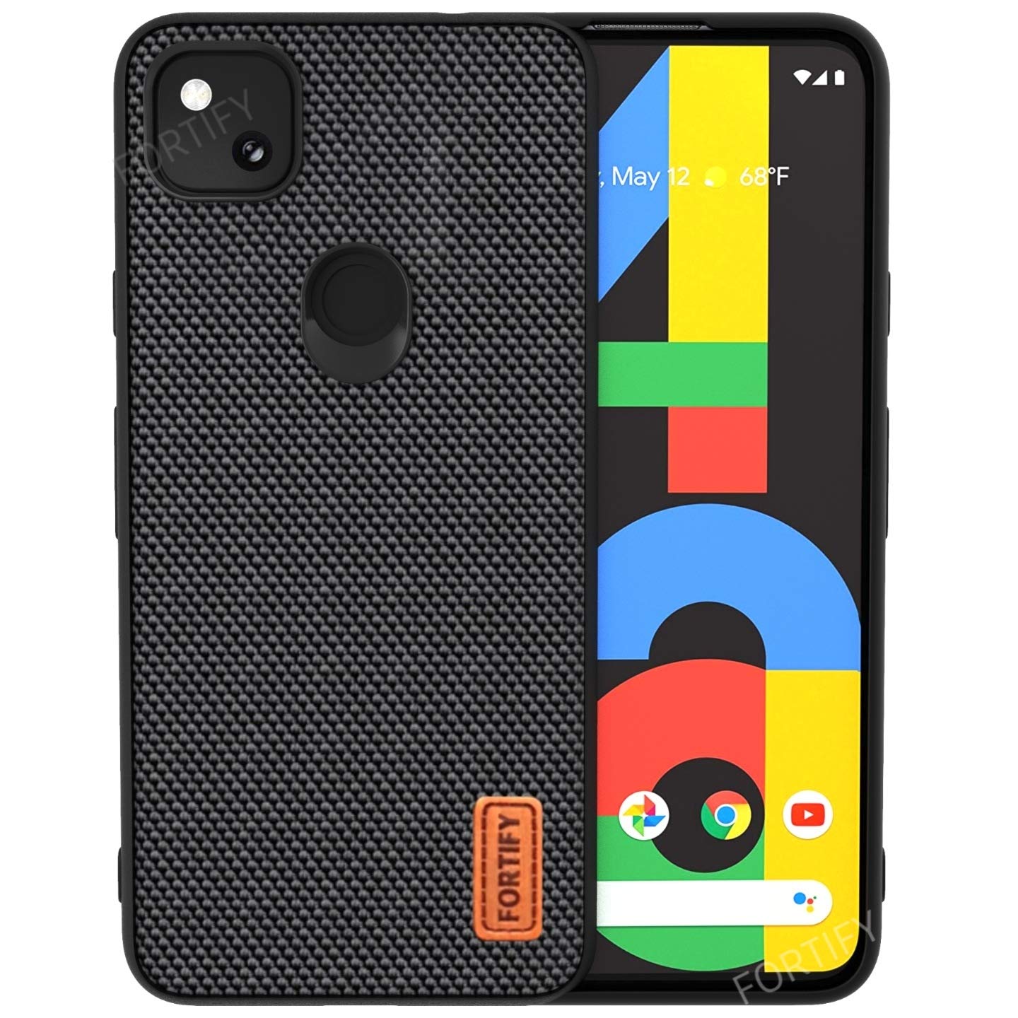 Fortify Nylon Bumper Back Case Cover for Google Pixel 4A (Black