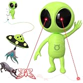 ORSDA Laser Cat Toys for Indoor Cats, 2 in 1 Interactive Automatic Dual Laser &amp; Catnip UFO Dangler for Kitten Toys, Truly Random Trajectory Radar Motion-Activated, Rechargeable 4 Modes, Clamp Design