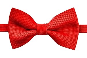 Retreez Solid Plain Color with Square Textured Woven Pre-tied Boy's Bow Tie