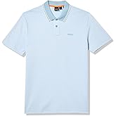 BOSS Mens Square Patch Logo Oxford Polo Shirt