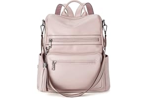 Telena Womens Backpack Purse Vegan Leather Large Travel Backpack College Shoulder Bag with Tassel