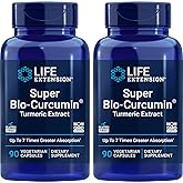 Life Extension Super Bio-Curcumin Turmeric Extract 400mg, 90 Veg Caps (Pack of 2) - Vegetarian Capsule - Non-GMO - Highly Absorbable