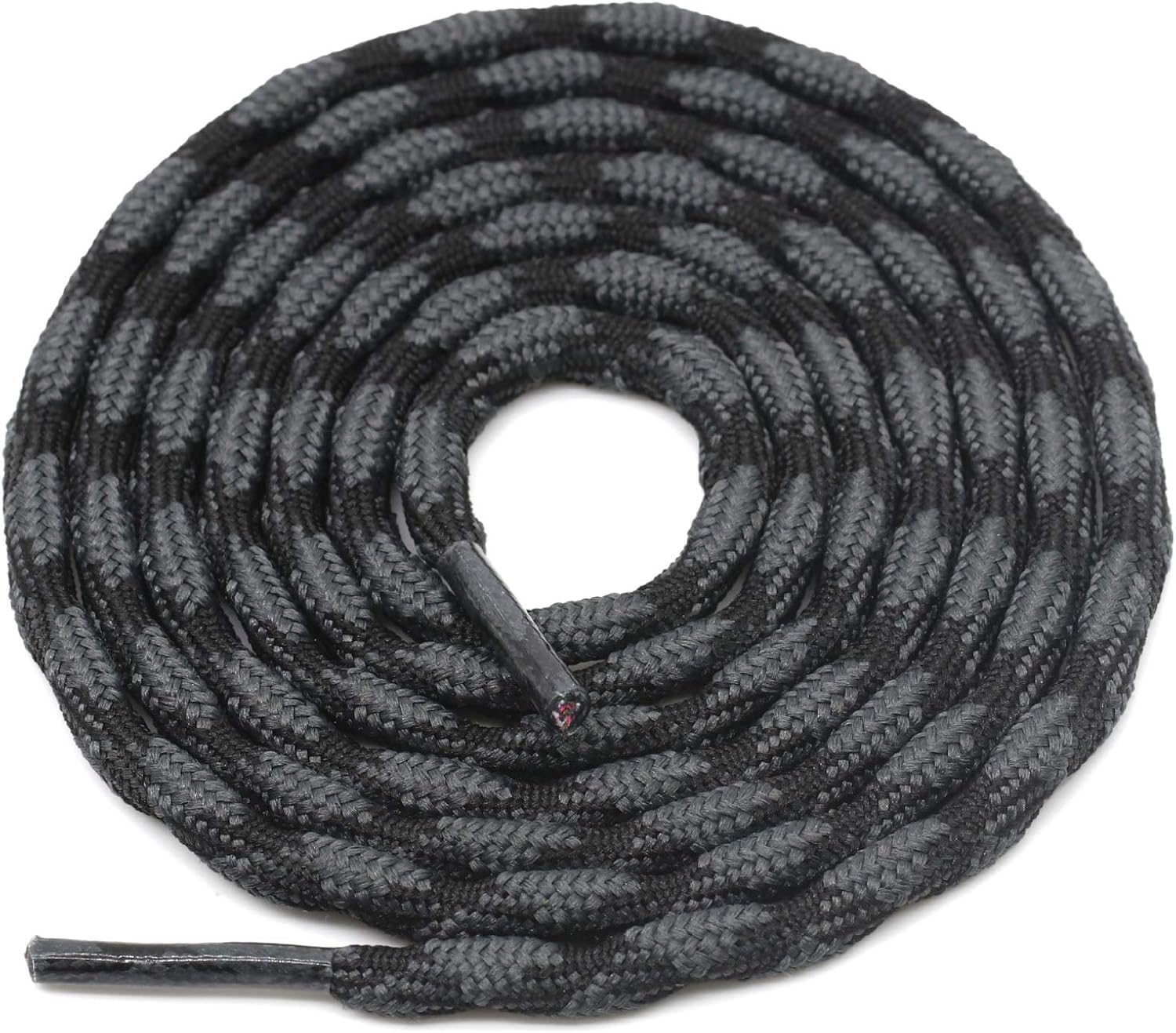 DELELE 2 Pair Round Wave Shape Non Slip Heavy Duty and Durable Outdoor Climbing Shoelaces Hiking Shoe Laces Shoestrings: Shoes