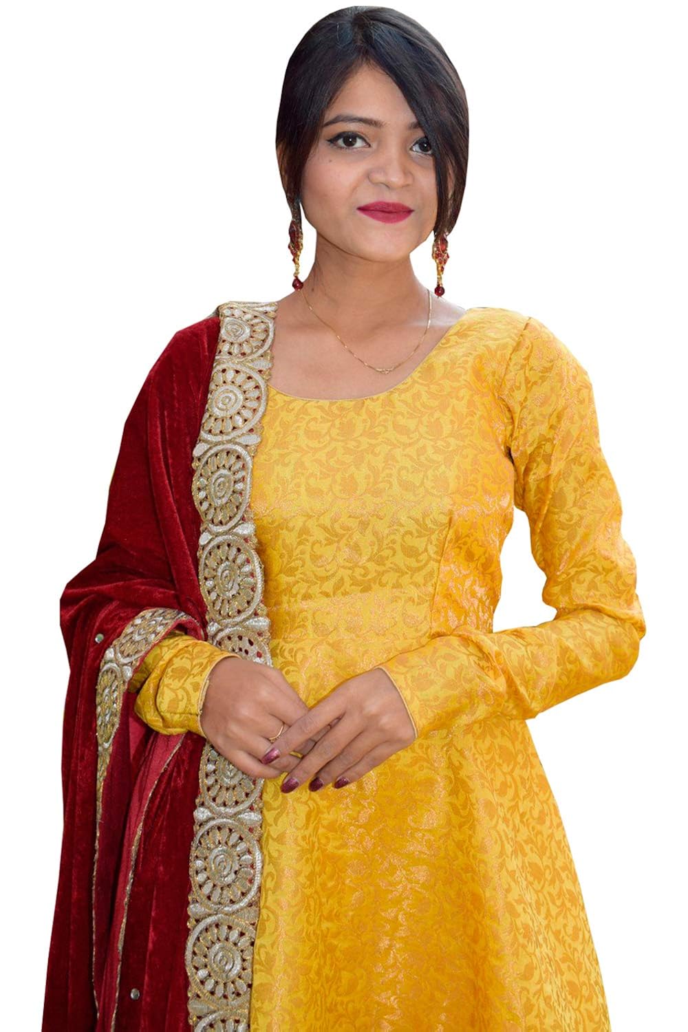 rajkumari designer anarkali suit with velvet dupatta for womens