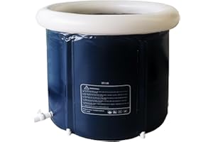 IRTREE Foldable bathtub Soaking Tub Portable Bathtub Adult Inflatable Portable Bathtub Inflatable Ice Bath Ice Plunge Tub Ice Bath Tub for Adults Cold Plunge Tub Outdoor (Φ27.5”)