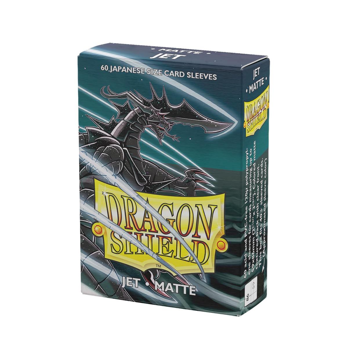 Arcane Tinmen AT-11124 Dragon Shield Japanese Size Matte Jet (60 Sleeves)