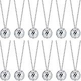 12 Piece Mirror Disco Ball Necklaces 70s Disco Party Necklaces for Home Decorations, Stage Props, Game Accessories, School Fe