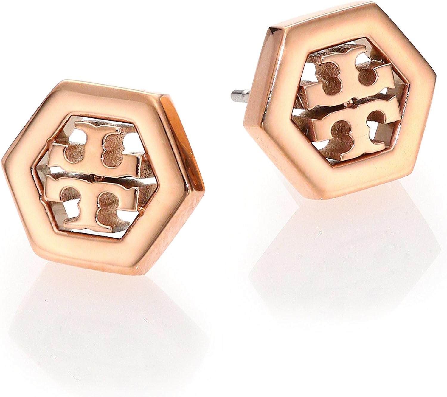 tory burch rose gold studs
