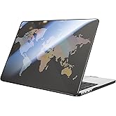 Fintie Case for MacBook Air 13.6 Inch A3240 A3113 A2681 (2022 2023 2024 2025 Release) - Protective Snap On Hard Shell Cover for MacBook Air 13 Inch M2 M3 M4 Chip (World Map)