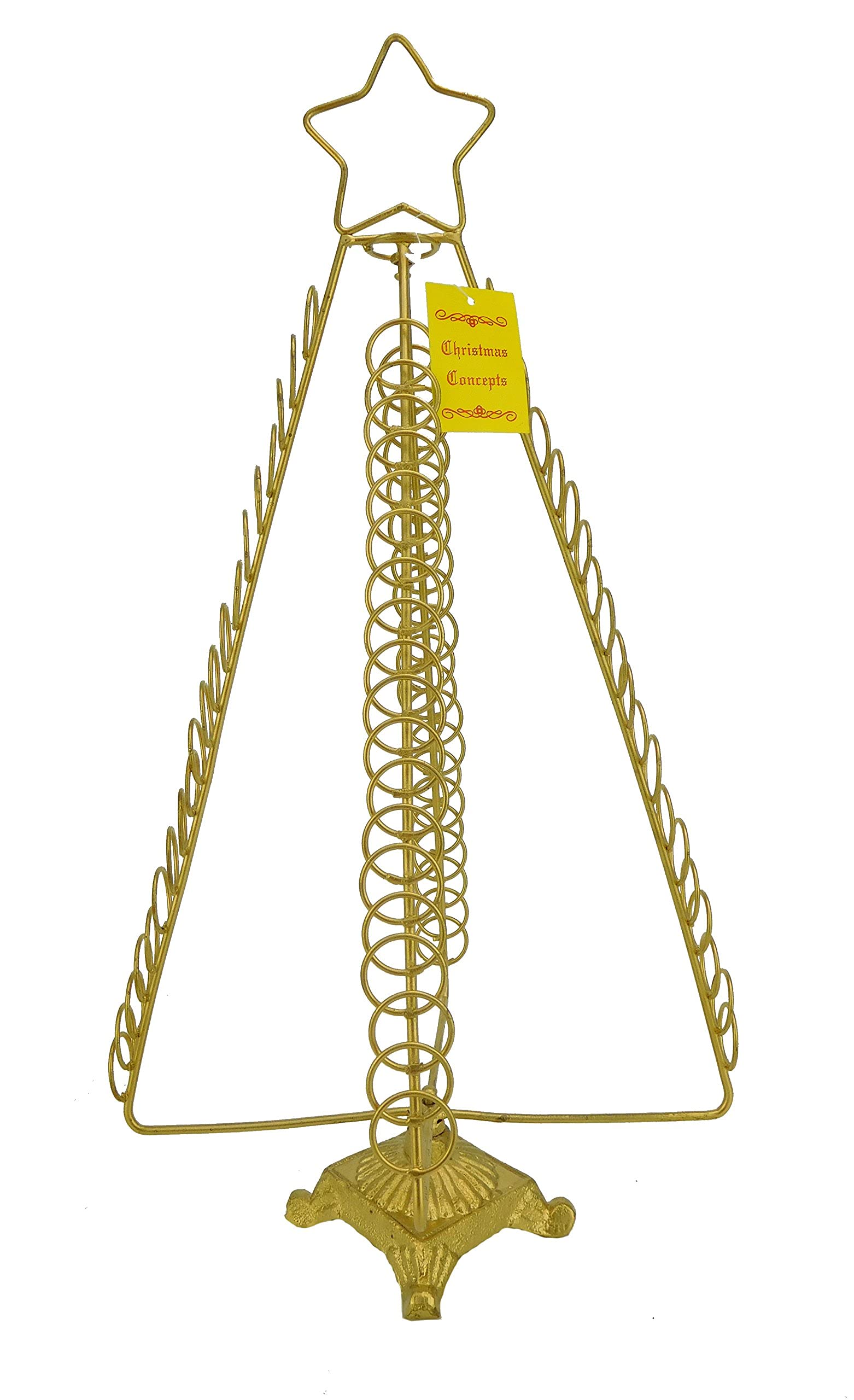 Christmas Concepts® 50cm (20") Gold Christmas Tree Free Standing Cardholder