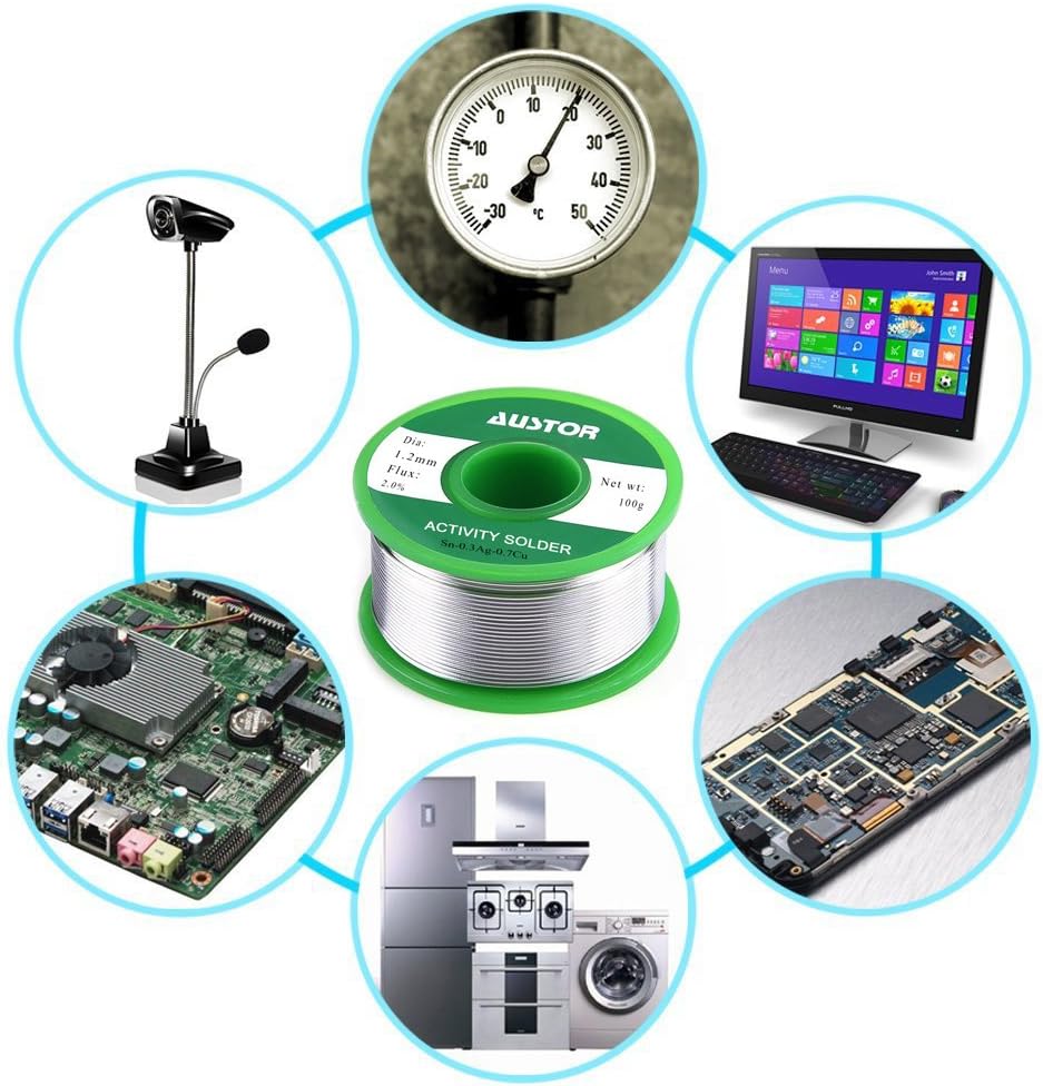 Alambre de soldadura sin plomo de 1,2 mm con núcleo de colo