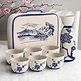 Japanese Sake Set | Ceramic Sake Cups | Sake Carafe | Sake Set with a Bottle | Sake Cups | Saki Cup Set | Hot and Cold Sake