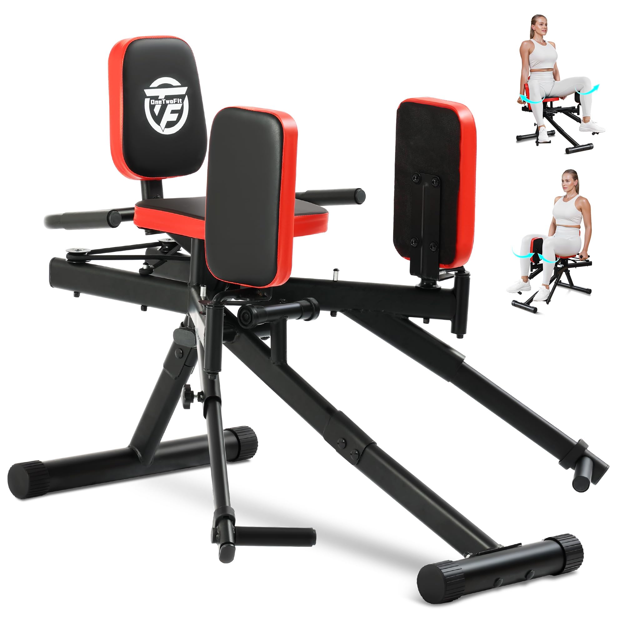 Photo 1 of 2 in 1 Hip Abductor/Adductor Machine, Thigh Master Trainer for Women Men, Glute Machine Inner/Outer Thigh Exercise Workout Equipment for Home Gym