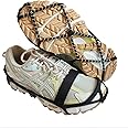 CAKKA Crampons, Portable Walk Traction Ice Cleats - Non Slip, Break Resistant, Easy to Wear - Ice Spikes Gripper for Walking Hiking on Snow and Ice, Fits for Shoes Boots Etc