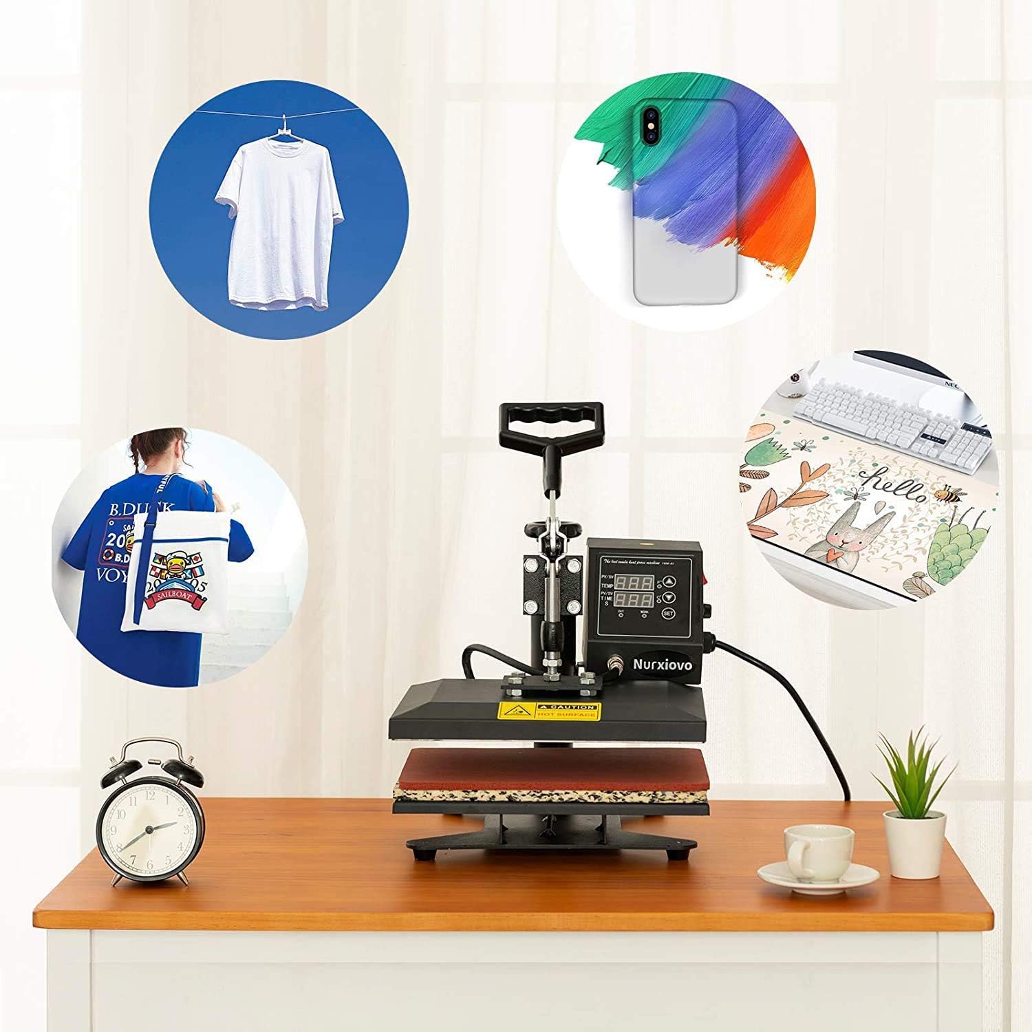 nurxiovo heat press machine 12x10