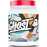 GHOST Clear Whey Isolate Protein Powder, Orange Cream - 1.4 LB Tub, 25G of Whey Protein - Post Workout Drink for Muscle Gain & Recovery – Sugar Free, Soy Free & Zero Fat, 20 Servings