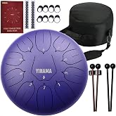 Yinama Steel Tongue Drum Percussion Instrument 11 Notes 12 inches