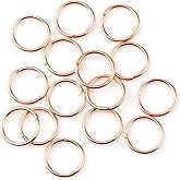 HDSupplies 200 Pieces - 8mm Jump Rings - Rose Gold Tone - 18 Gauge (1mm Thickness)