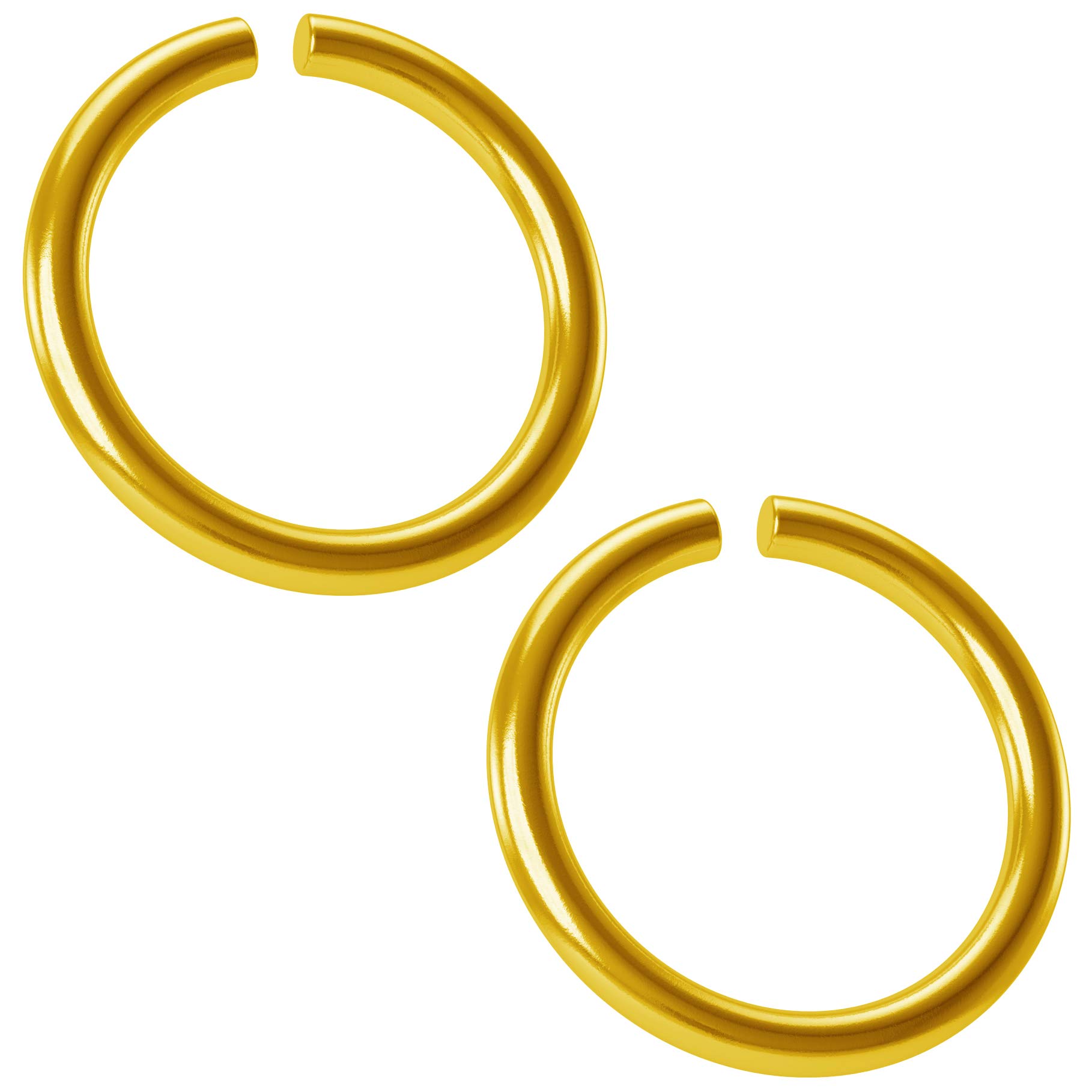 Bling Piercing 3pc 18g 1mm Gold Anodized Seamless Ring 8mm Inifinity Hoop Endless Cartilage Bar Earring Tragus Conch