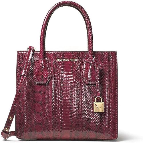 michael michael kors mercer snakeskin crossbody