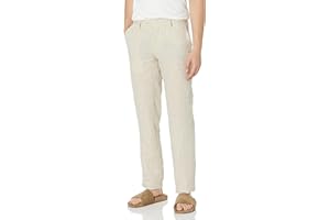 Kroon Men's Andrew Flat Front Aim Active Inspired Movement Delave Linen Suit Separate Pants Modern Fit