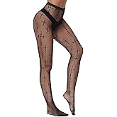 W-ZEST Tights for Women High Waist Fishnet Stockings Lace Leggings Floral Lace Pantyhose