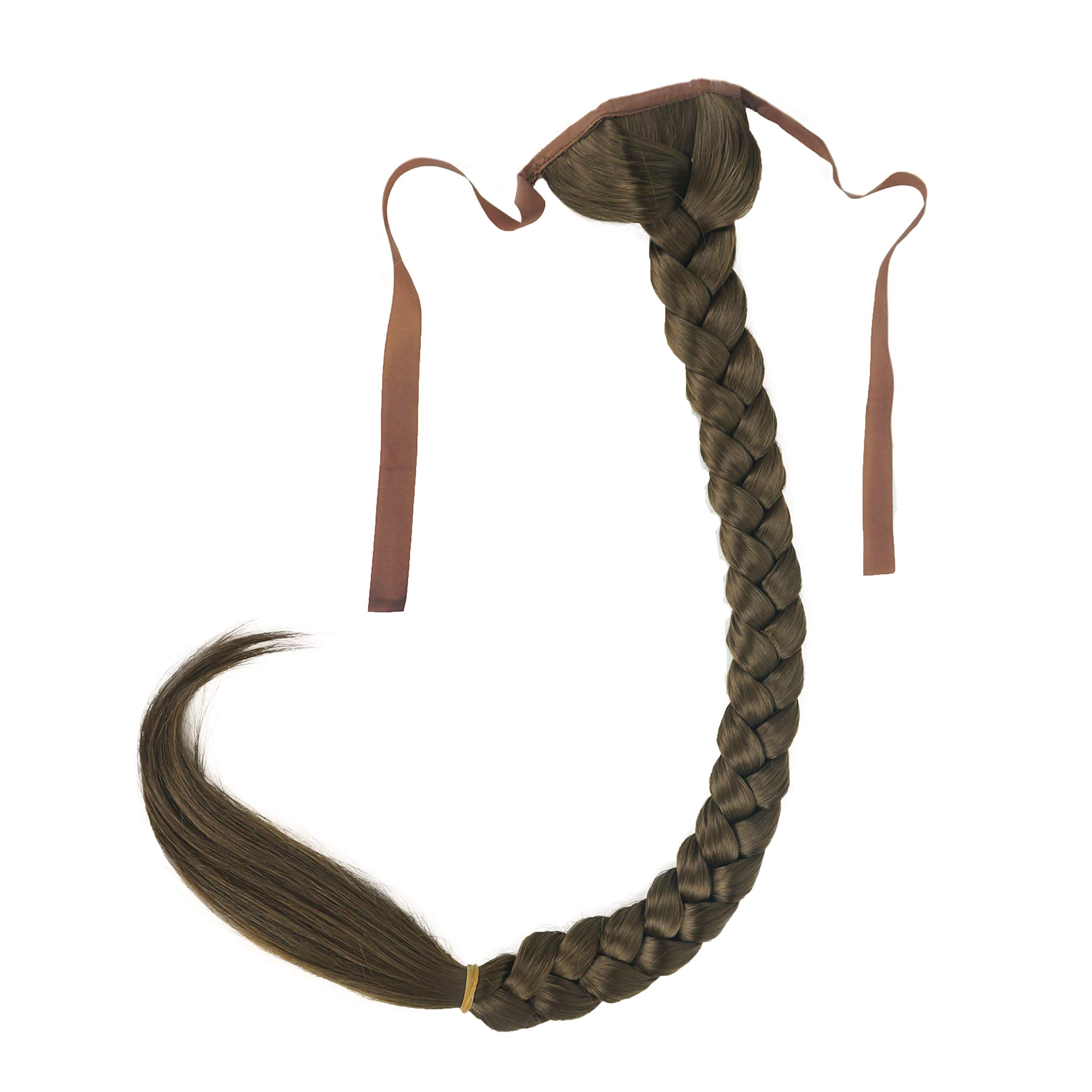 Lydell 24" Long Fishtail Braid Wrap Around Ponytail Extension Synthetic Hairpiece #10 Medium Golden Brown