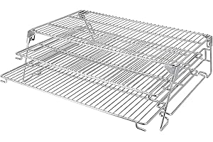 UNIDANHO Jerky Racks for Traeger Smoker Pro 575 22 34 Grilling Cooling Warming Rack for Pit Boss 21" Depth Barrel Pellet Grill Pitboss Austin XL Parts 3 Tiered Stainless Steel Seasoning Smoking BBQ Accessories