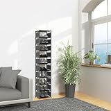 isightguard Narrow Shoe Rack 10 Tier Tall Slim Space Saving Organizer view 2