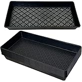 ILITING 1020 Mesh Tray Soil Blocking Tray 1020 Trays Seedling Starter Trays 5 Pack Black 10x21 Inches for Microgreens Hydroponic