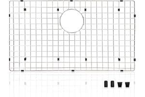 TORIBIO Kitchen Sink Grid, 27.5" × 15.5" Stainless Steel Bottom Grid Sink Protectors for Single or Double Bowl Sink, Non-Skid