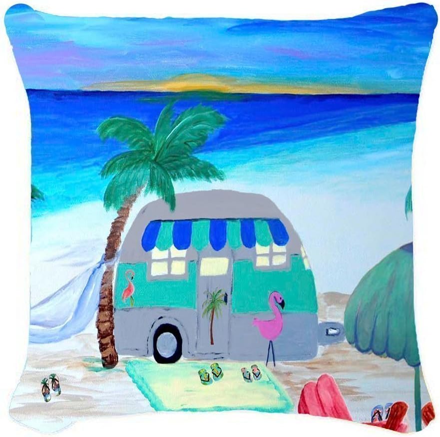 Lfarncomboutlet Airstream Camper art 1096 Throw Pillow Cushion Cover Pillowcase Pillow Cover 18 x18